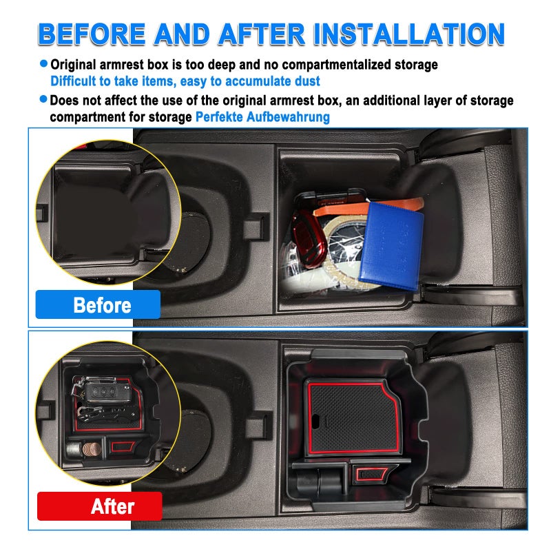 SHAOHAO for 2024 2025 Acura Integra Center Console Organizer Compatible with 2023 2024 2025 Acura Integra Accessories Armrest Insert Storage Box Console Tray Integra 2025 Interior Accessory Organizer - Image 3